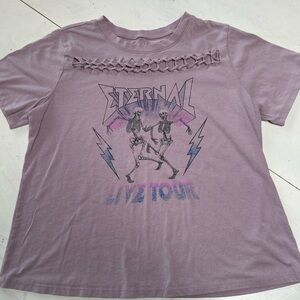 Skeleton Purple Graphic Tee